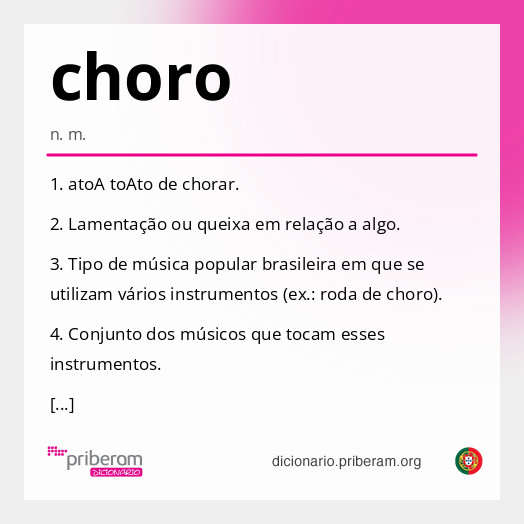 Significado de choro