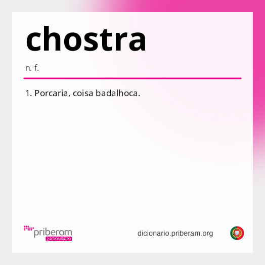 Significado de chostra