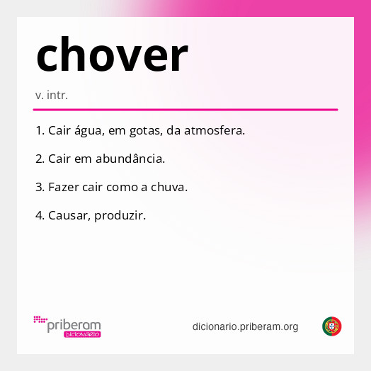 Significado de chover