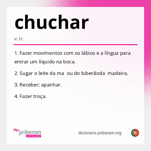 Significado de chuchar