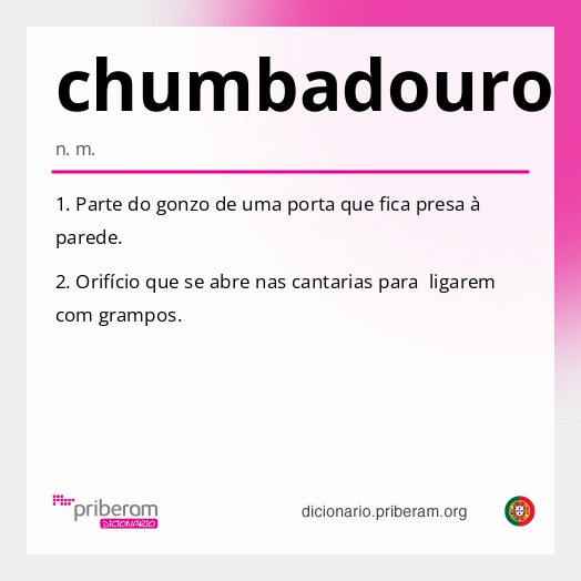 Significado de chumbadouro