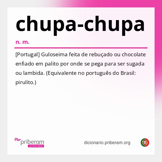 Significado de chupa-chupa