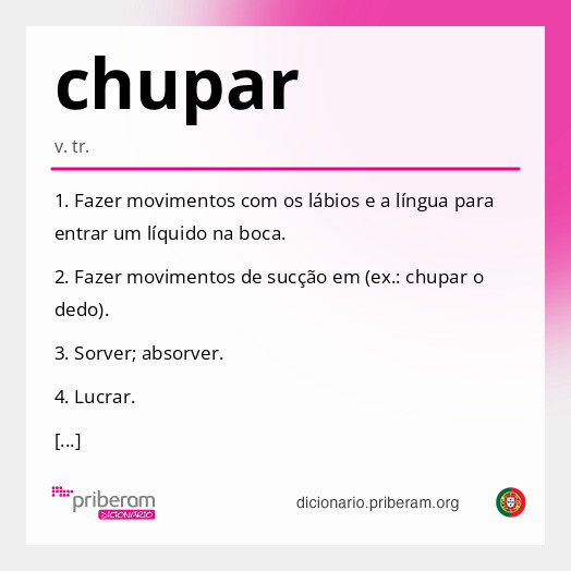 Significado de chupar