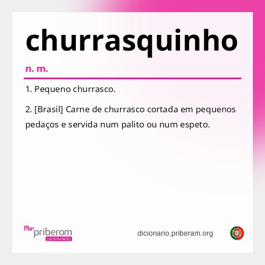 Significado de churrasquinho