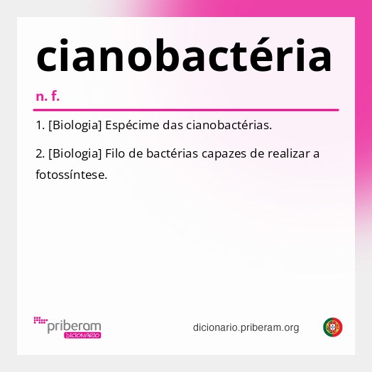 Significado de cianobactéria