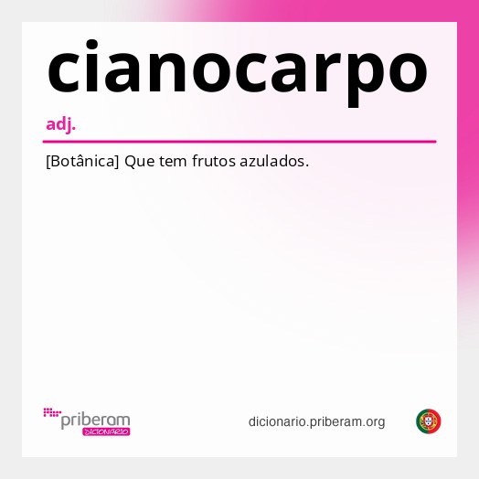 Significado de cianocarpo