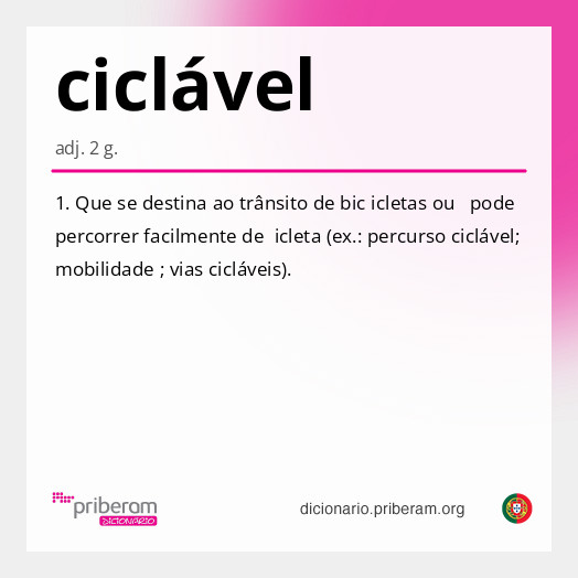 Significado de ciclável