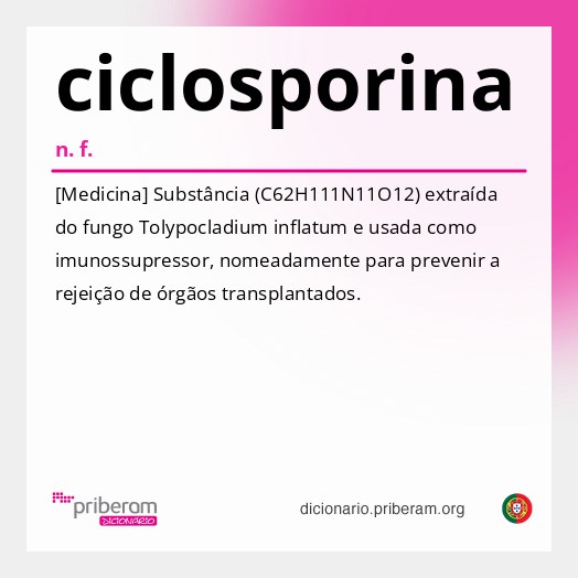 Significado de ciclosporina