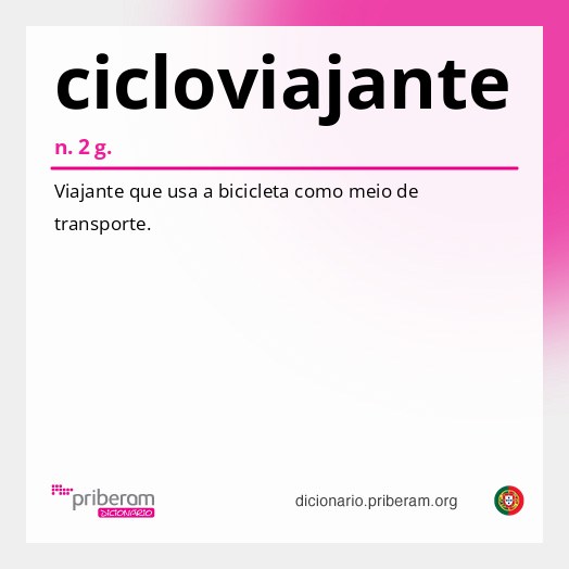 Significado de cicloviajante
