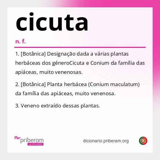 Significado de cicuta