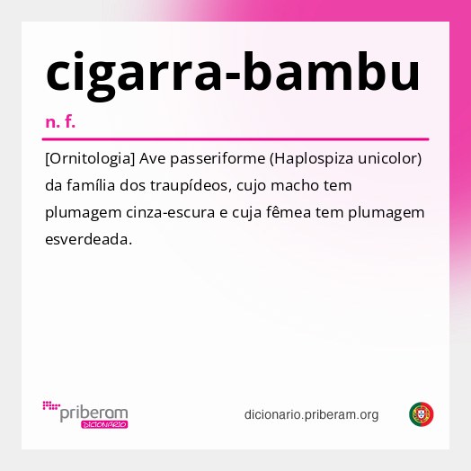 Significado de cigarra-bambu