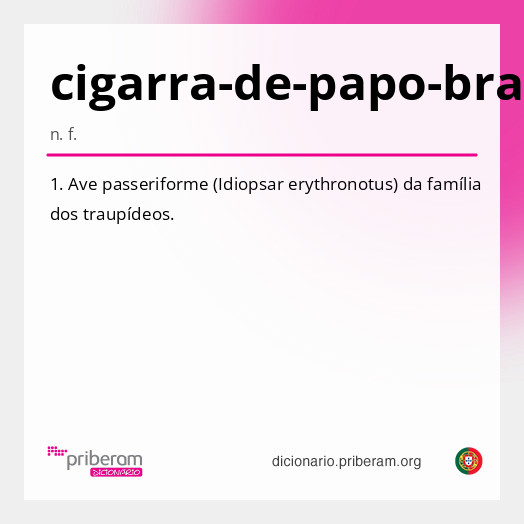 Significado de cigarra-de-papo-branco