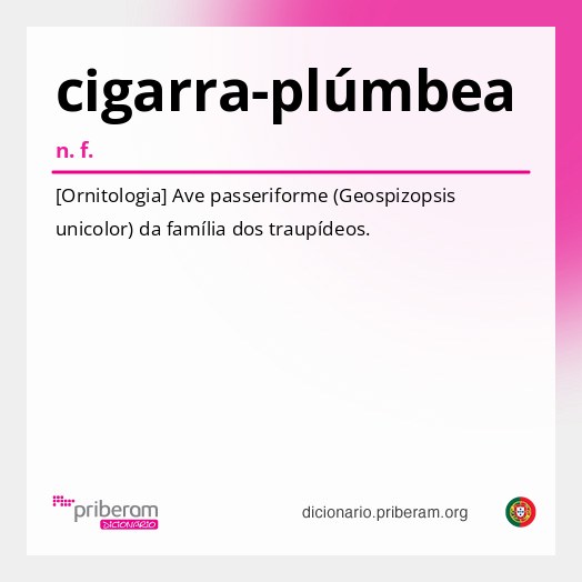 Significado de cigarra-plúmbea