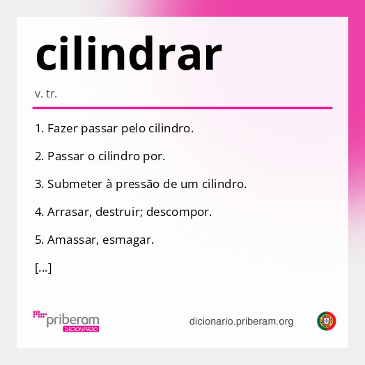 Significado de cilindrar