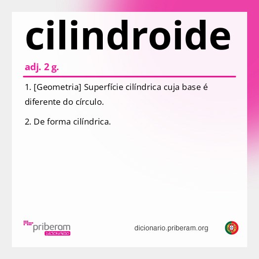 Significado de cilindroide