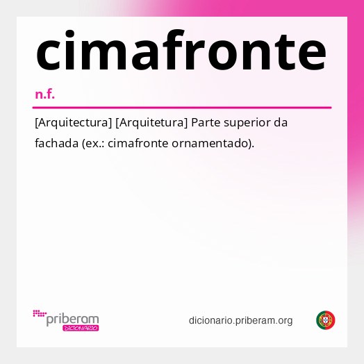 Significado de cimafronte