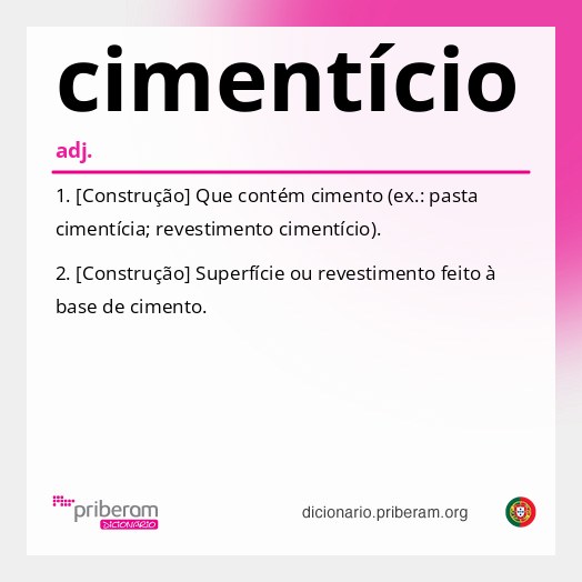 Significado de cimentício