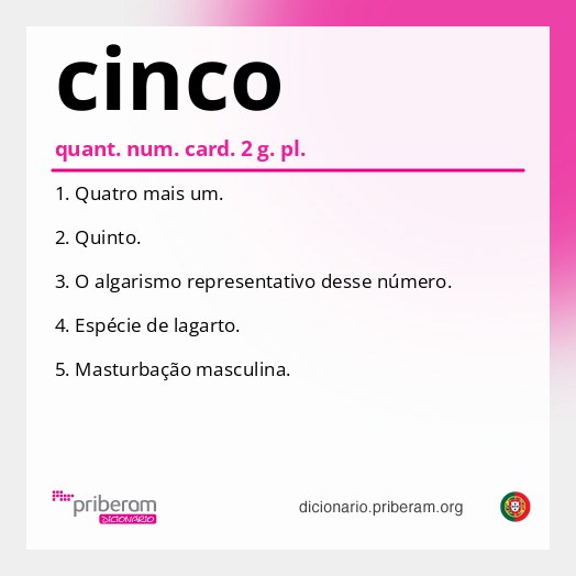 Significado de cinco