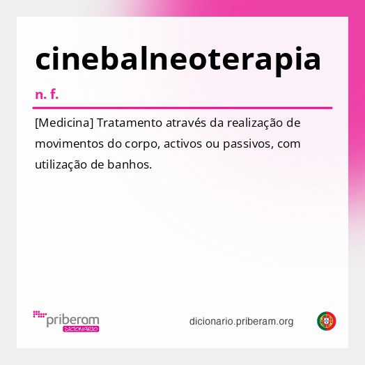 Significado de cinebalneoterapia