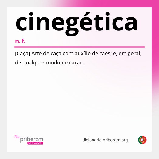 Significado de cinegética