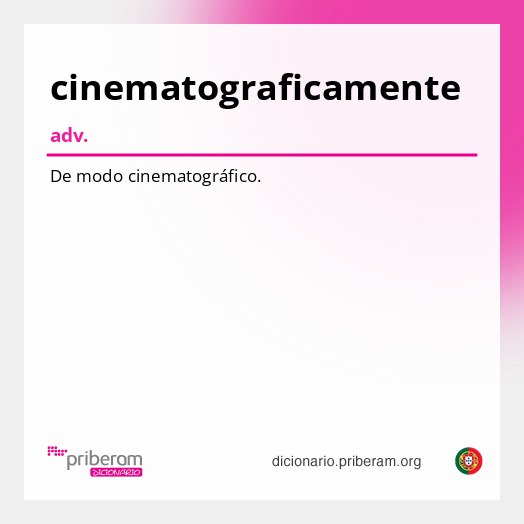 Significado de cinematograficamente