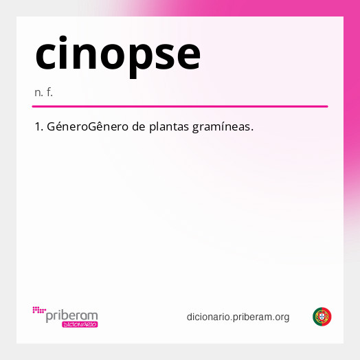 Significado de cinopse