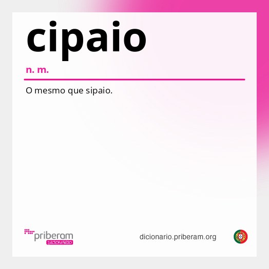 Significado de cipaio
