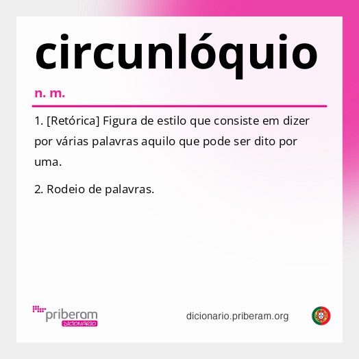Significado de circunlóquio