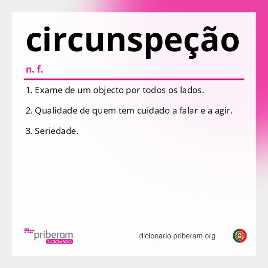 Significado de circunspeção