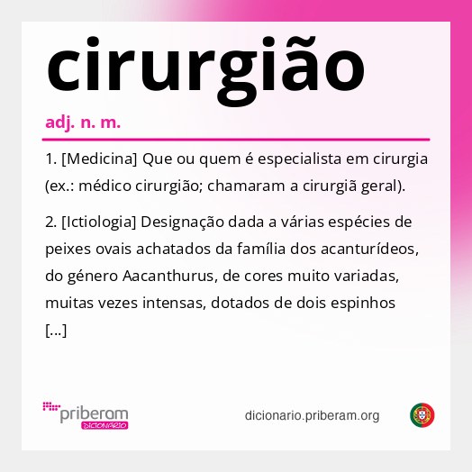 Significado de cirurgião