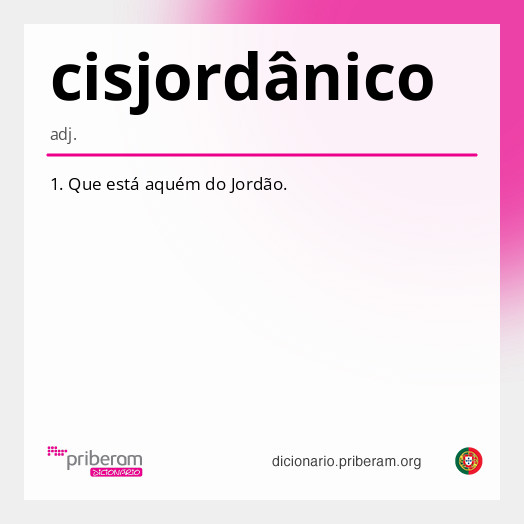 Significado de cisjordânico