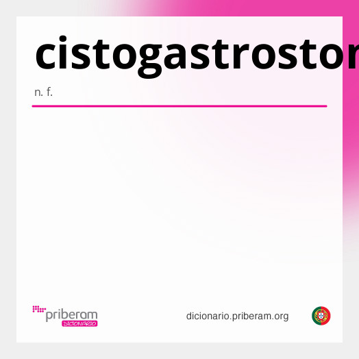 Significado de cistogastrostomia