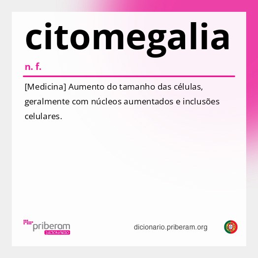 Significado de citomegalia