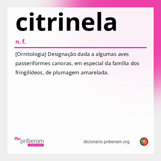 Significado de citrinela