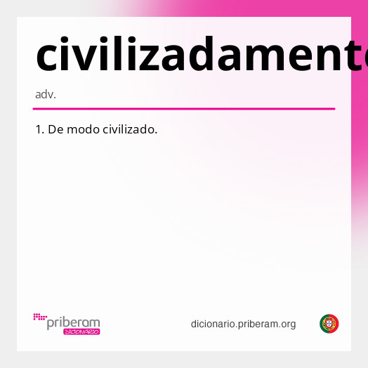 Significado de civilizadamente