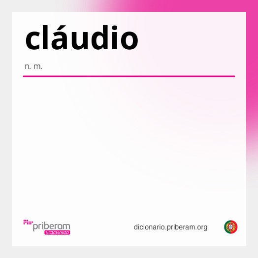 Significado de cláudio