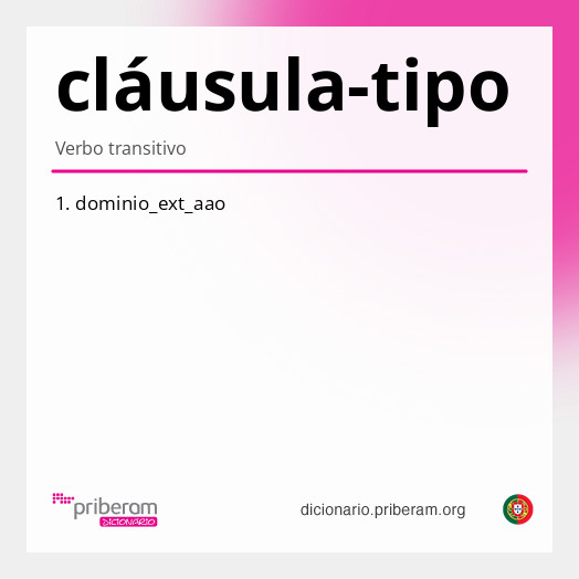 Significado de cláusula-tipo
