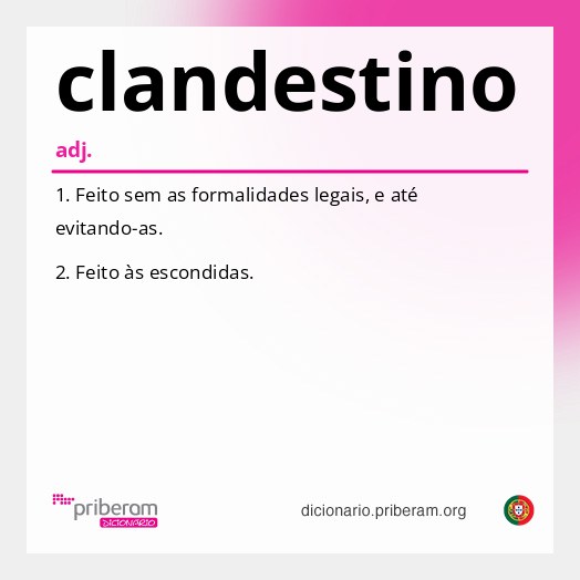 Significado de clandestino