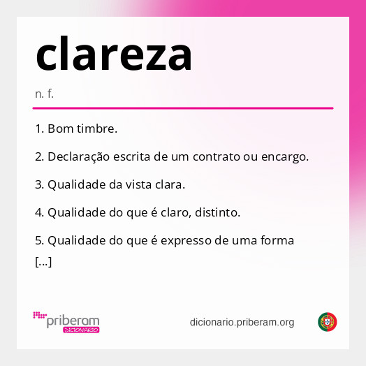 Significado de clareza