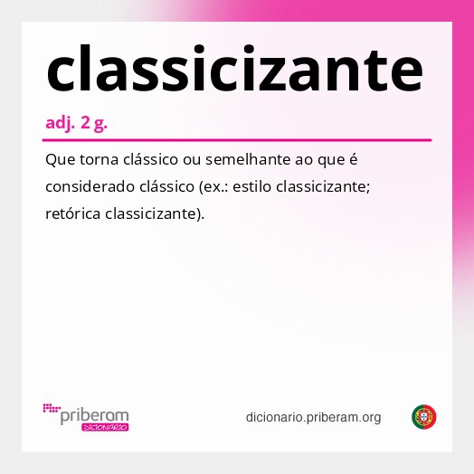 Significado de classicizante