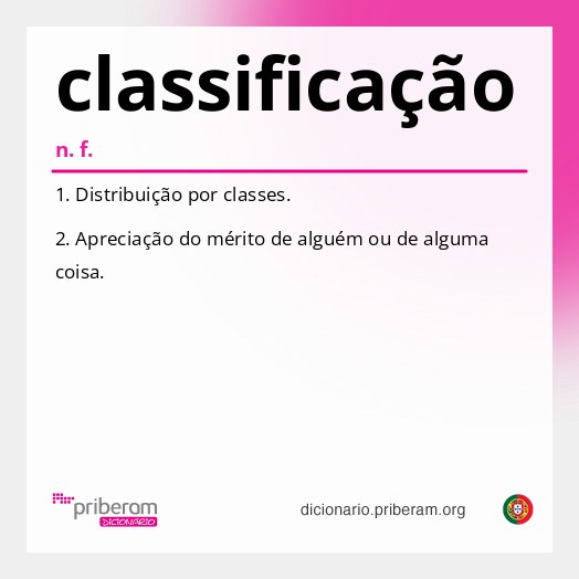 Significado de classificação