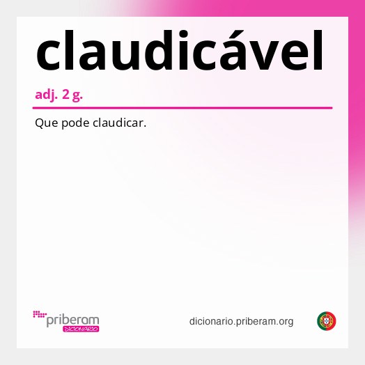 Significado de claudicável