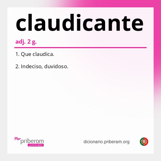Significado de claudicante