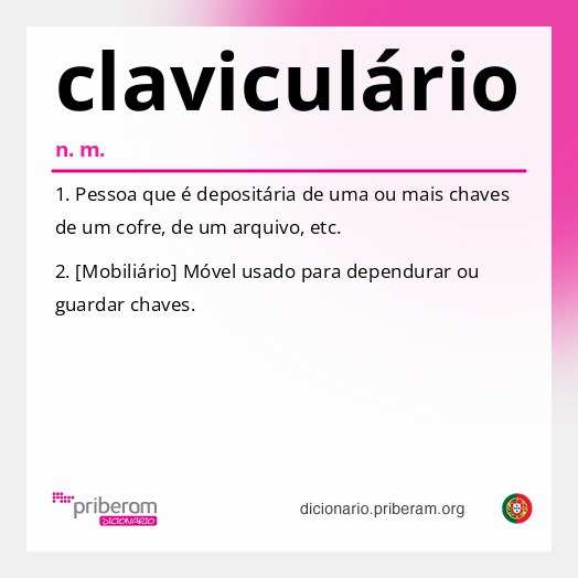 Significado de claviculário