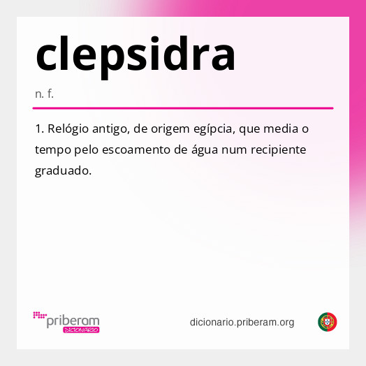 Significado de clepsidra