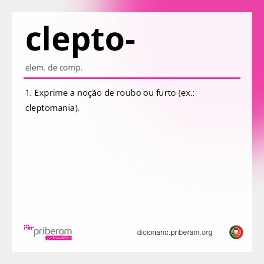 Significado de clepto-