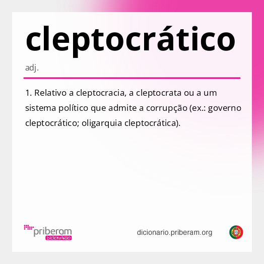 Significado de cleptocrático