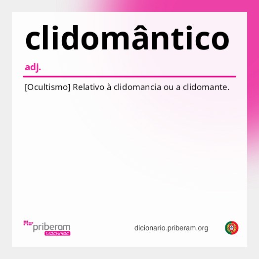 Significado de clidomântico
