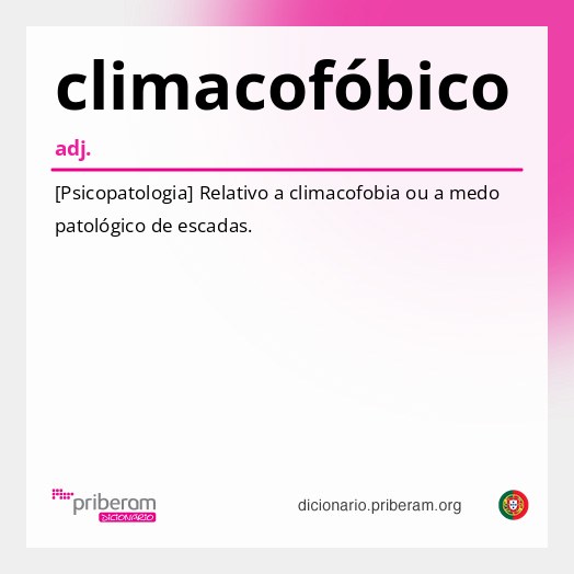 Significado de climacofóbico