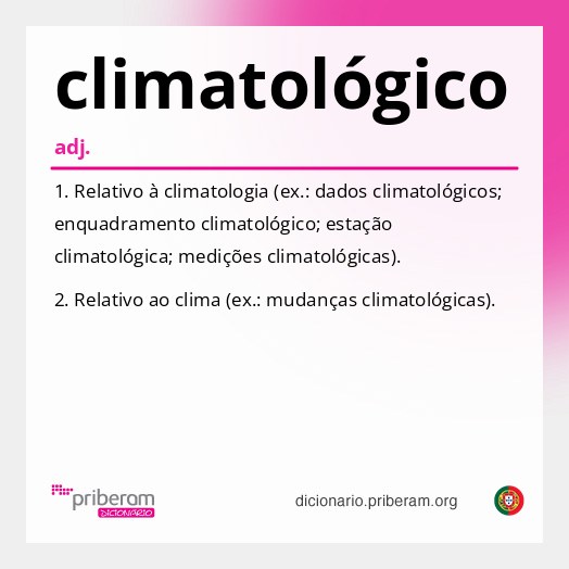 Significado de climatológico